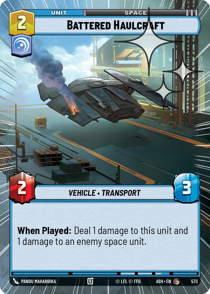 Battered Haulcraft (573) (Hyperspace Foil) (573) [Ashes of the Empire] | Shuffle n Cut Hobbies & Games