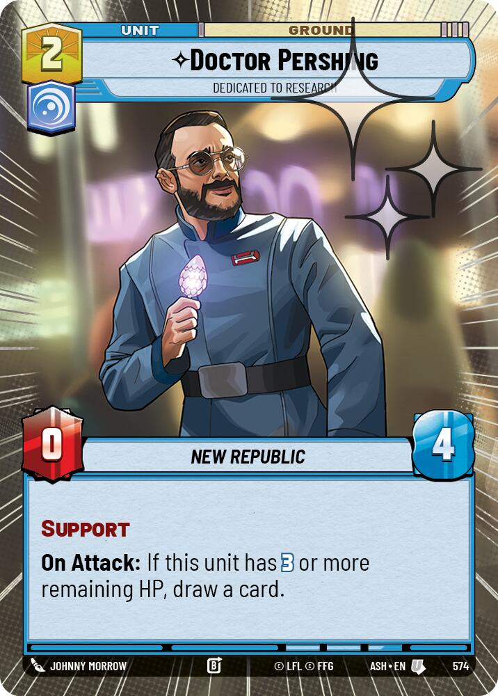 Doctor Pershing - Dedicated to Research (574) (Hyperspace Foil) (574) [Ashes of the Empire] | Shuffle n Cut Hobbies & Games