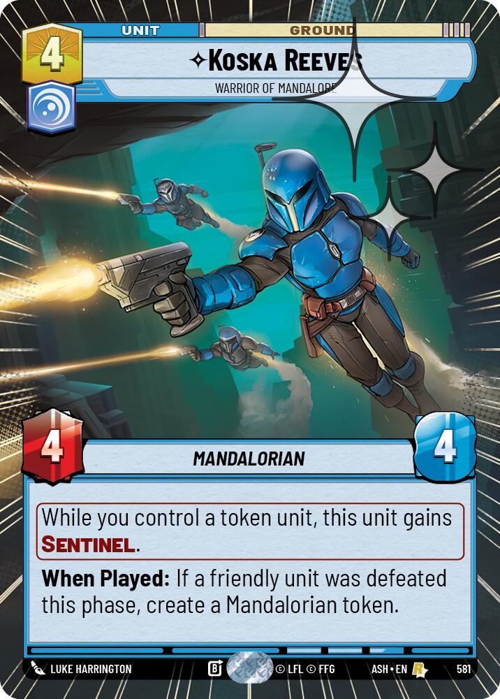 Koska Reeves - Warrior of Mandalore (581) (Hyperspace Foil) (581) [Ashes of the Empire] | Shuffle n Cut Hobbies & Games