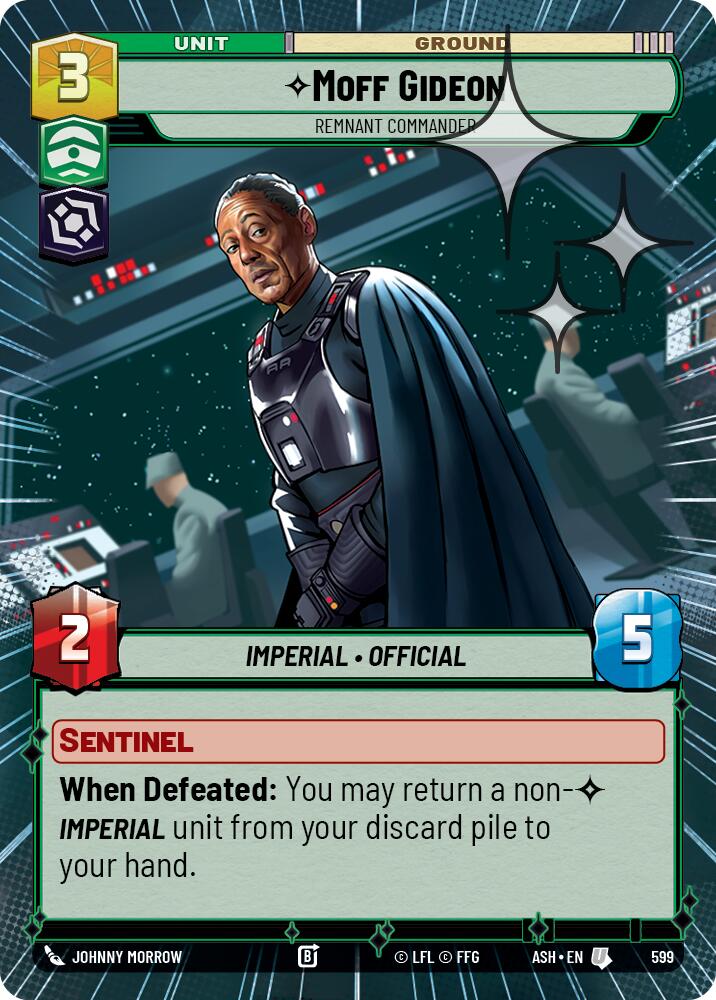 Moff Gideon - Remnant Commander (599) (Hyperspace Foil) (599) [Ashes of the Empire] | Shuffle n Cut Hobbies & Games