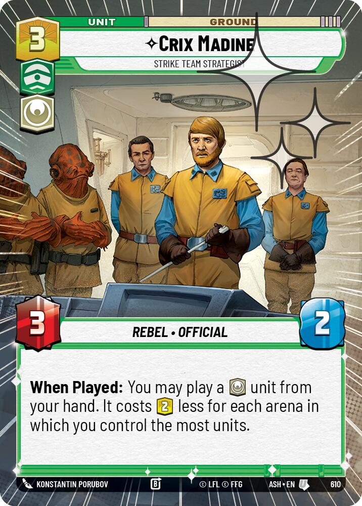 Crix Madine - Strike Team Strategist (610) (Hyperspace Foil) (610) [Ashes of the Empire] | Shuffle n Cut Hobbies & Games