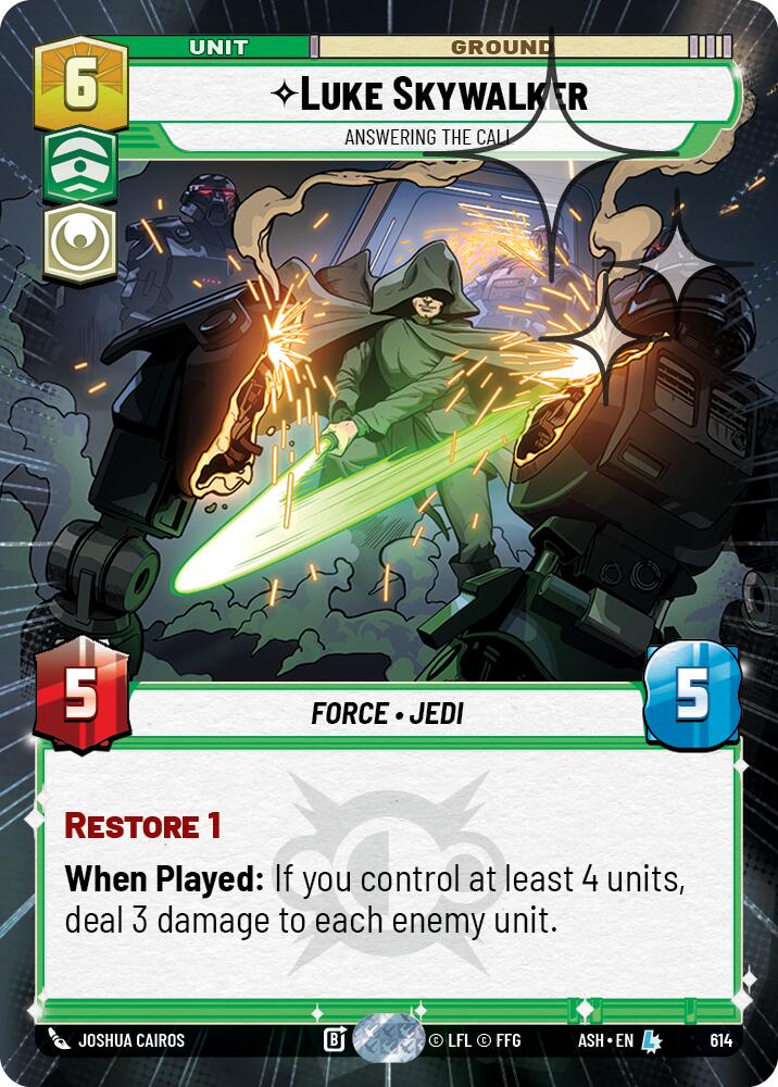 Luke Skywalker - Answering the Call (614) (Hyperspace Foil) (614) [Ashes of the Empire] | Shuffle n Cut Hobbies & Games