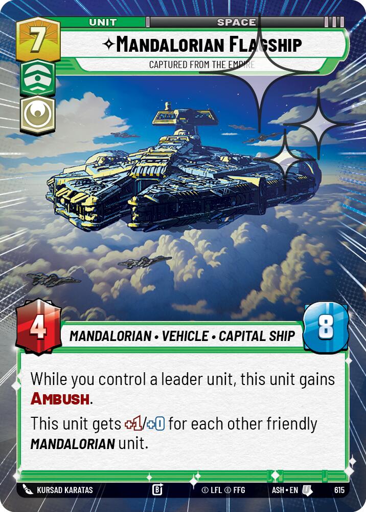 Mandalorian Flagship - Captured from the Empire (615) (Hyperspace Foil) (615) [Ashes of the Empire] | Shuffle n Cut Hobbies & Games
