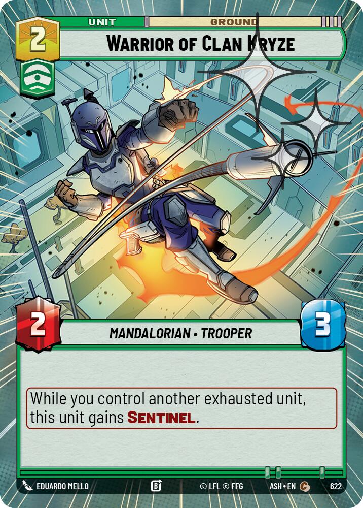 Warrior of Clan Kryze (622) (Hyperspace Foil) (622) [Ashes of the Empire] | Shuffle n Cut Hobbies & Games