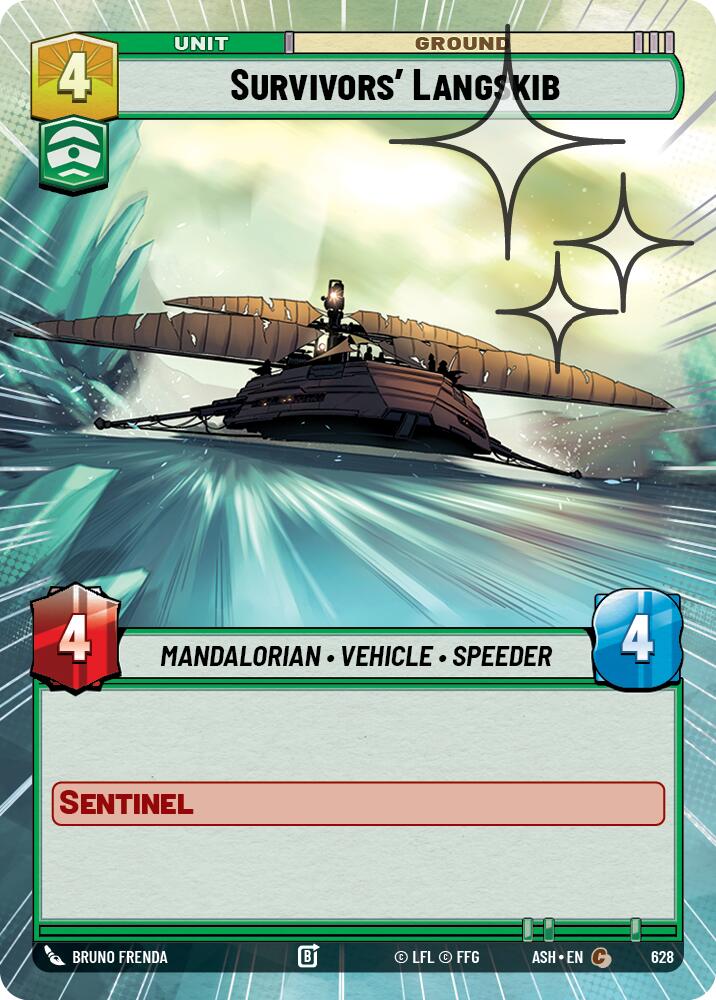 Survivors' Langskib (628) (Hyperspace Foil) (628) [Ashes of the Empire] | Shuffle n Cut Hobbies & Games