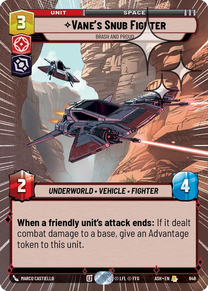 Vane's Snub Fighter - Brash and Proud (646) (Hyperspace Foil) (646) [Ashes of the Empire] | Shuffle n Cut Hobbies & Games