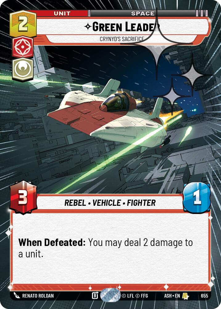 Green Leader - Crynyd's Sacrifice (655) (Hyperspace Foil) (655) [Ashes of the Empire] | Shuffle n Cut Hobbies & Games