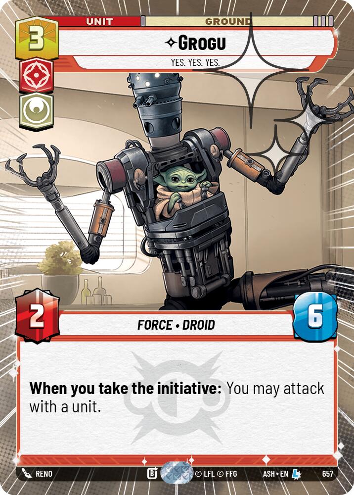 Grogu - Yes. Yes. Yes. (657) (Hyperspace Foil) (657) [Ashes of the Empire] | Shuffle n Cut Hobbies & Games