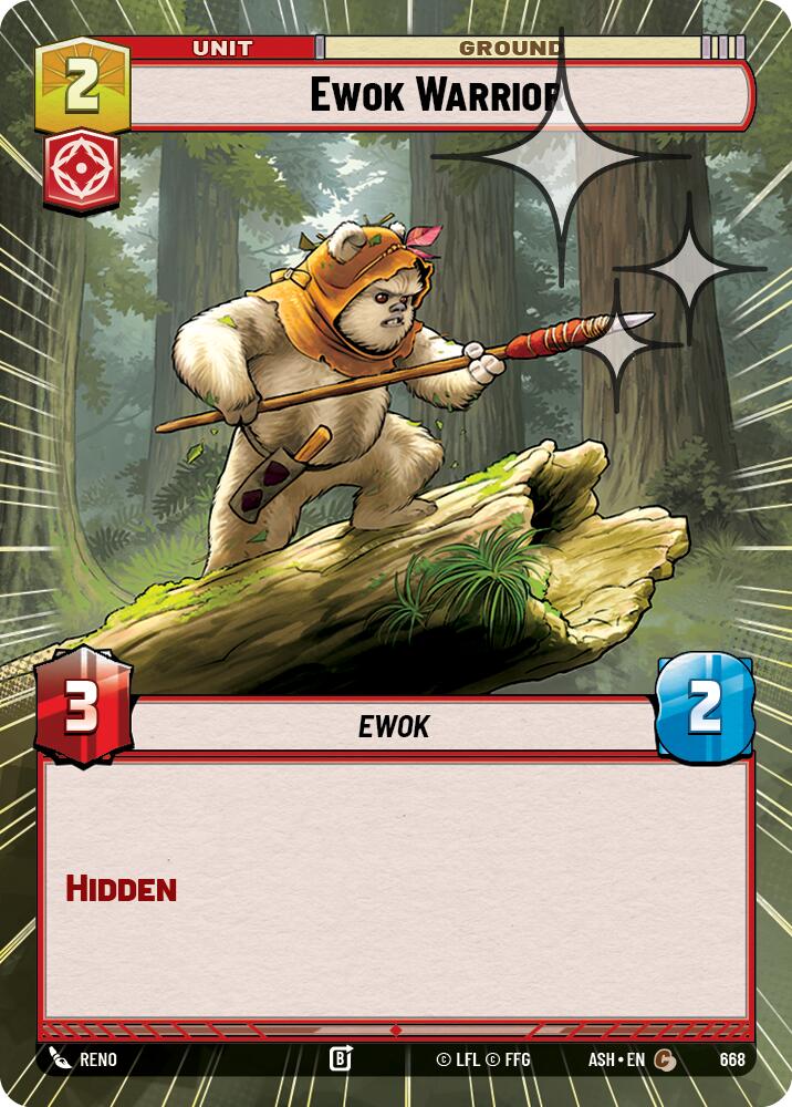 Ewok Warrior (668) (Hyperspace Foil) (668) [Ashes of the Empire] | Shuffle n Cut Hobbies & Games