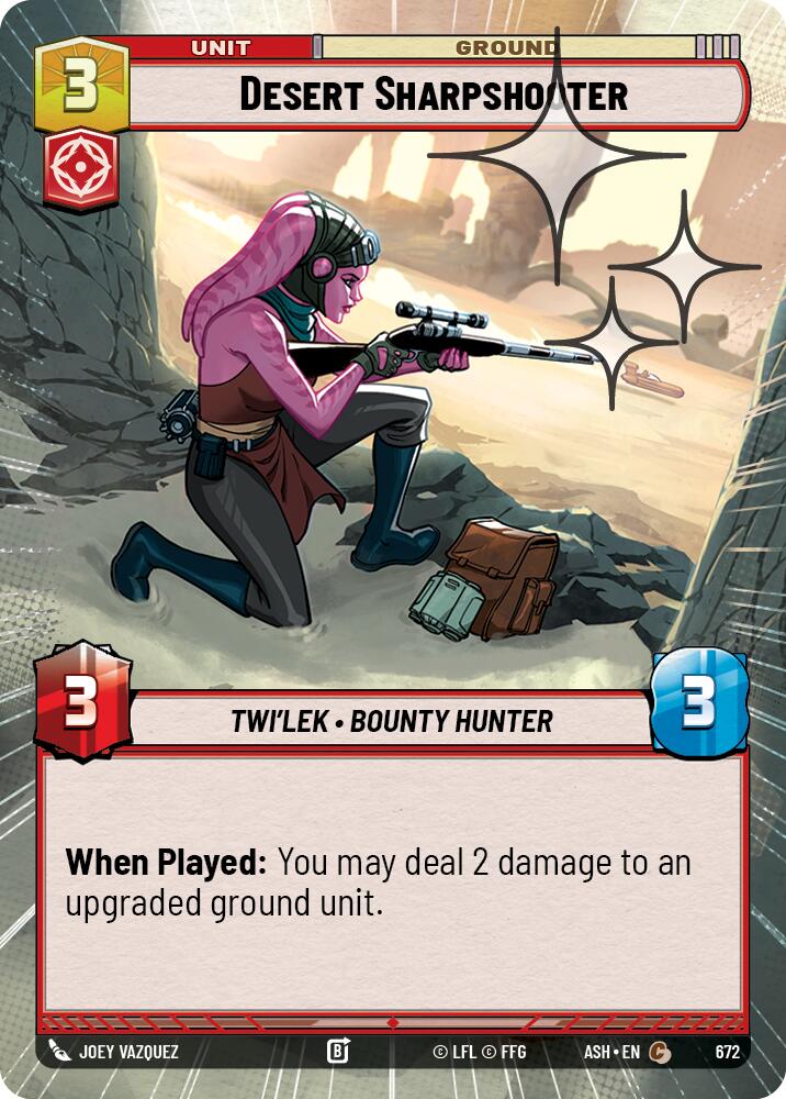 Desert Sharpshooter (672) (Hyperspace Foil) (672) [Ashes of the Empire] | Shuffle n Cut Hobbies & Games