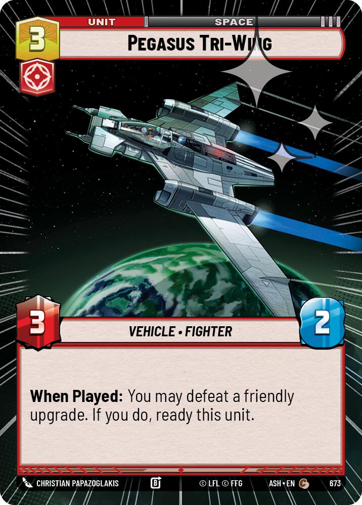 Pegasus Tri-Wing (673) (Hyperspace Foil) (673) [Ashes of the Empire] | Shuffle n Cut Hobbies & Games