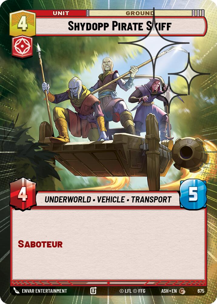 Shydopp Pirate Skiff (675) (Hyperspace Foil) (675) [Ashes of the Empire] | Shuffle n Cut Hobbies & Games
