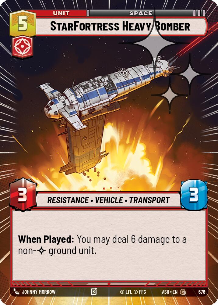 StarFortress Heavy Bomber (676) (Hyperspace Foil) (676) [Ashes of the Empire] | Shuffle n Cut Hobbies & Games
