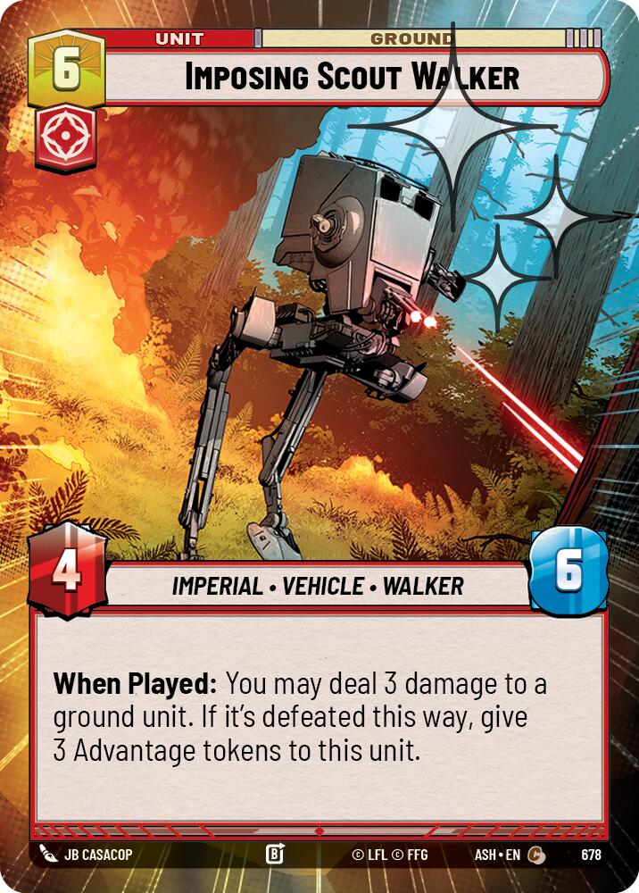 Imposing Scout Walker (678) (Hyperspace Foil) (678) [Ashes of the Empire] | Shuffle n Cut Hobbies & Games