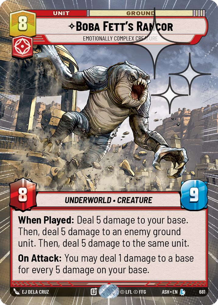 Boba Fett's Rancor - Emotionally Complex Creature (681) (Hyperspace Foil) (681) [Ashes of the Empire] | Shuffle n Cut Hobbies & Games