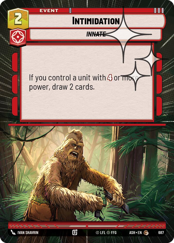 Intimidation (687) (Hyperspace Foil) (687) [Ashes of the Empire] | Shuffle n Cut Hobbies & Games