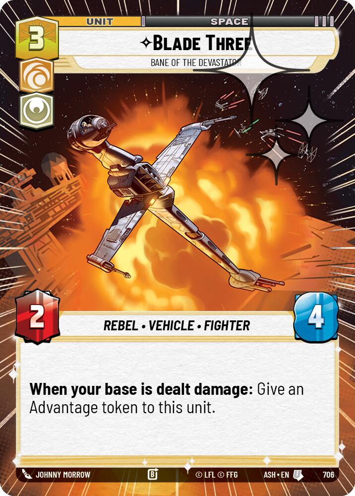 Blade Three - Bane of the Devastator (706) (Hyperspace Foil) (706) [Ashes of the Empire] | Shuffle n Cut Hobbies & Games