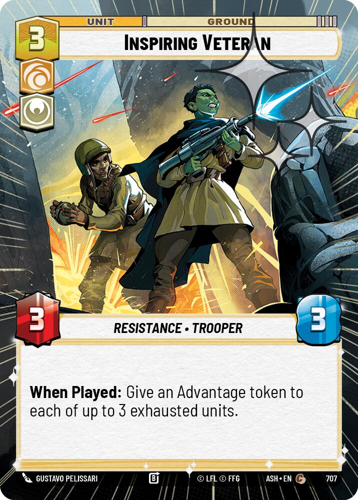 Inspiring Veteran (707) (Hyperspace Foil) (707) [Ashes of the Empire] | Shuffle n Cut Hobbies & Games