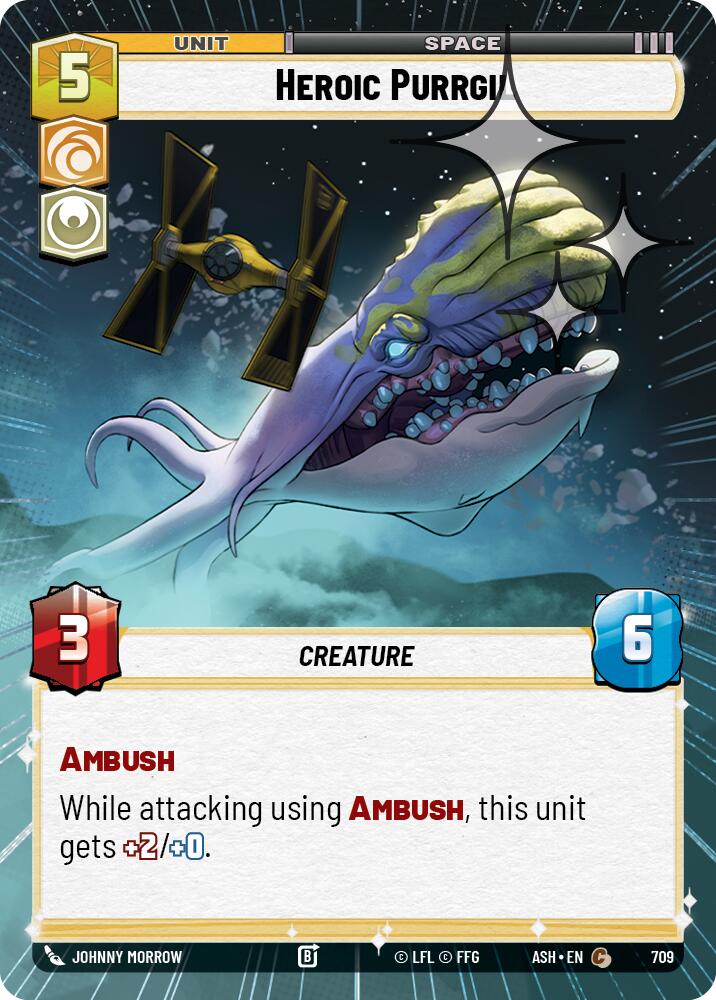 Heroic Purrgil (709) (Hyperspace Foil) (709) [Ashes of the Empire] | Shuffle n Cut Hobbies & Games