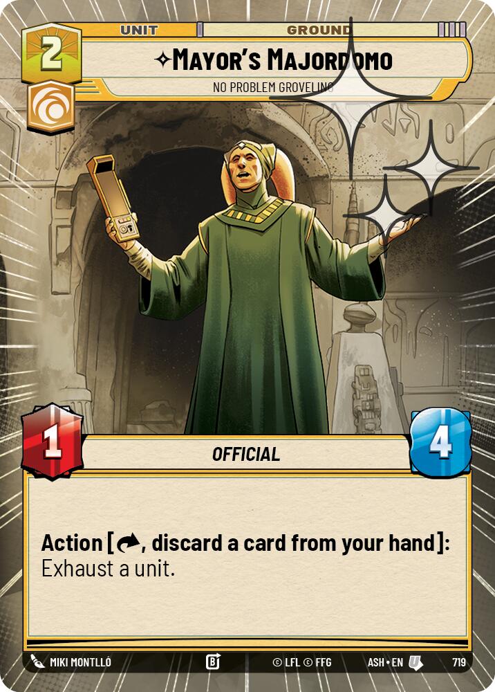 Mayor's Majordomo - No Problem Groveling (719) (Hyperspace Foil) (719) [Ashes of the Empire] | Shuffle n Cut Hobbies & Games