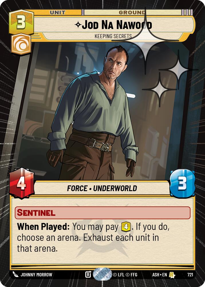 Jod Na Nawood - Keeping Secrets (721) (Hyperspace Foil) (721) [Ashes of the Empire] | Shuffle n Cut Hobbies & Games
