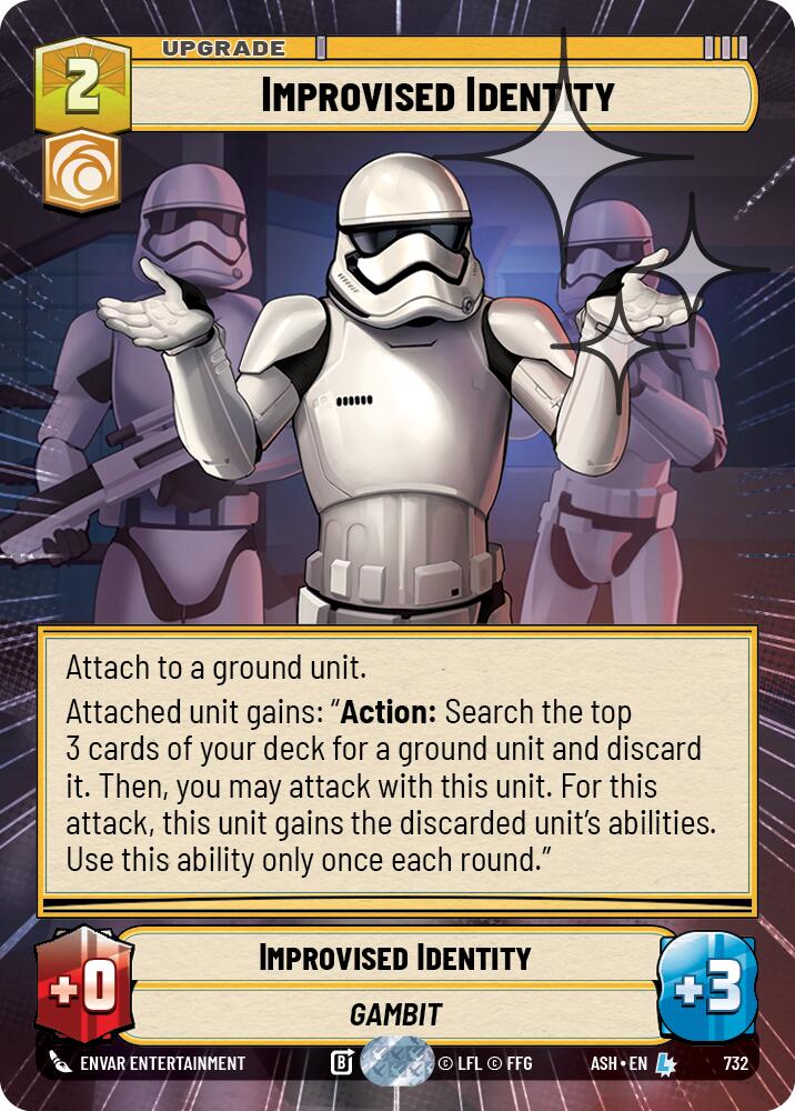 Improvised Identity (732) (Hyperspace Foil) (732) [Ashes of the Empire] | Shuffle n Cut Hobbies & Games