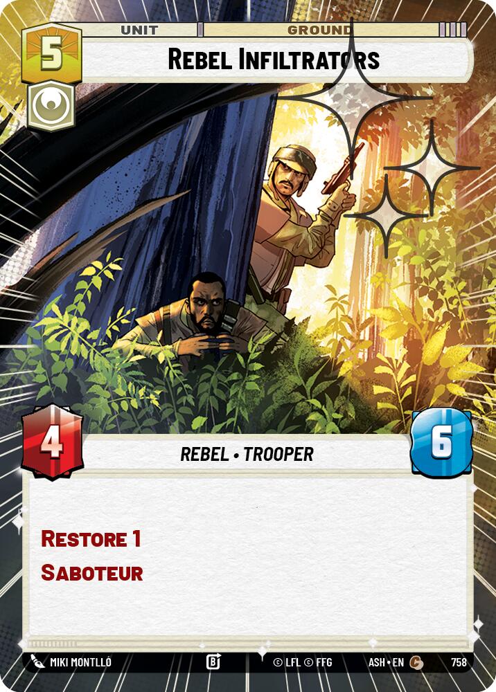 Rebel Infiltrators (758) (Hyperspace Foil) (758) [Ashes of the Empire] | Shuffle n Cut Hobbies & Games