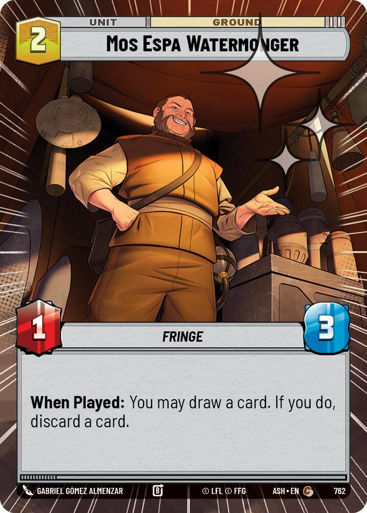 Mos Espa Watermonger (762) (Hyperspace Foil) (762) [Ashes of the Empire] | Shuffle n Cut Hobbies & Games