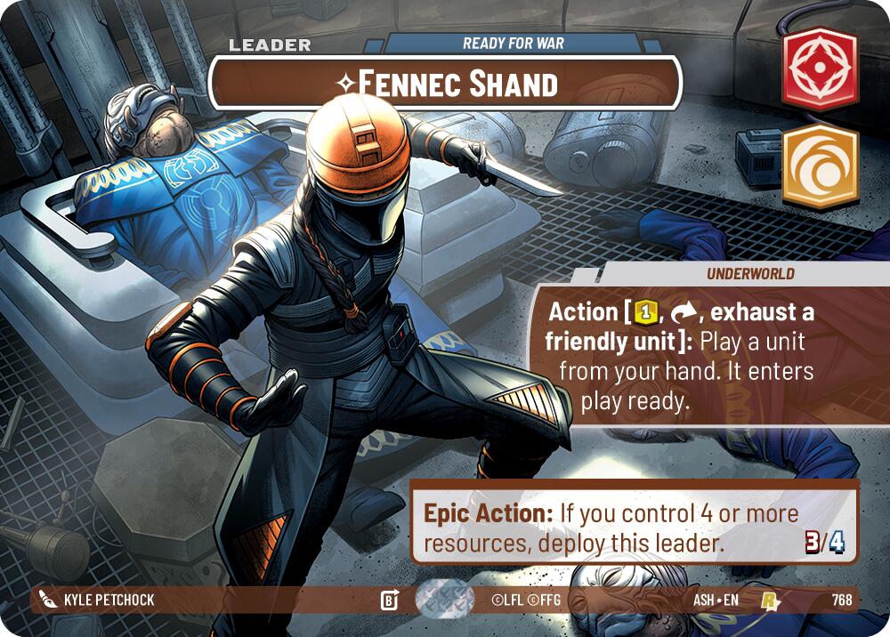 Fennec Shand - Ready for War (768) (Showcase) (768) [Ashes of the Empire] | Shuffle n Cut Hobbies & Games