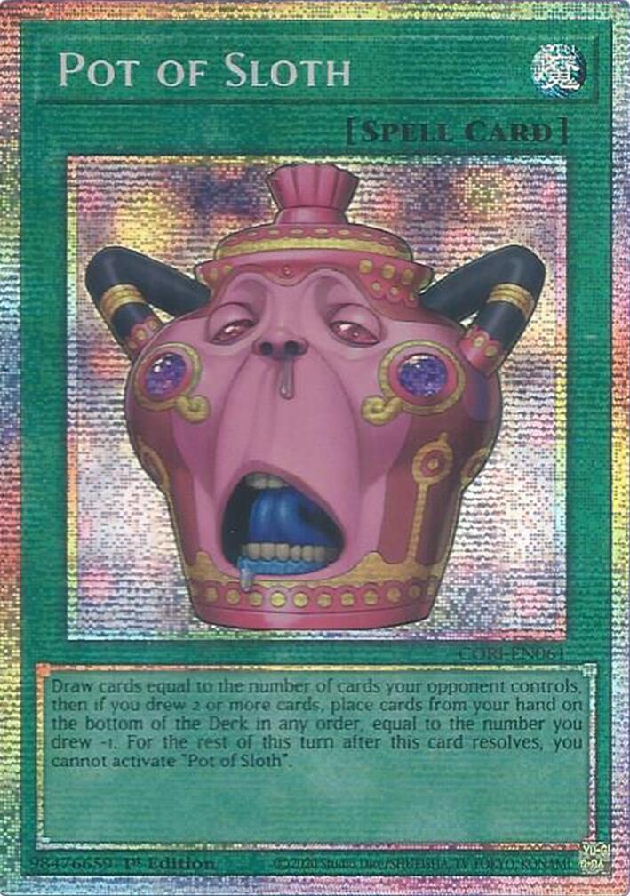 Pot of Sloth (Starlight Rare) [CORI-EN061] Starlight Rare | Shuffle n Cut Hobbies & Games