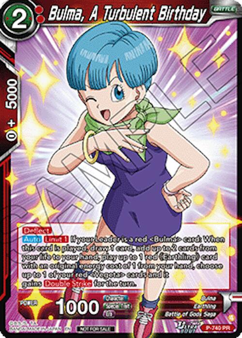Bulma, A Turbulent Birthday (Ultra-Bout Series Tournament Pack Vol.3) (P-740) [Tournament Promotion Cards] | Shuffle n Cut Hobbies & Games