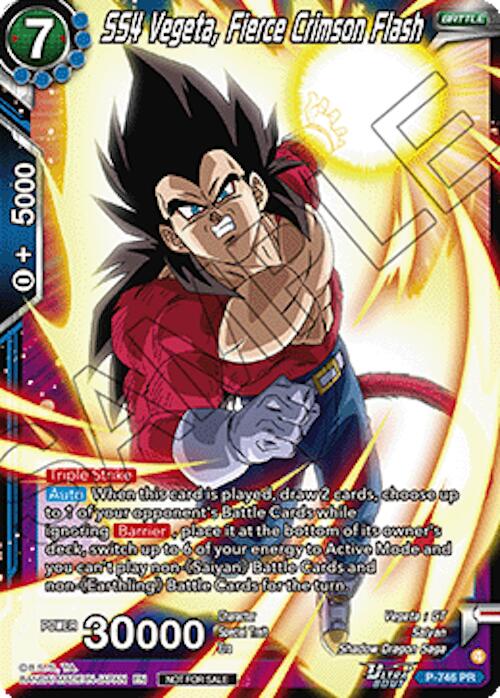 SS4 Vegeta, Fierce Crimson Flash (Ultra-Bout Series Tournament Pack Vol.3) (P-746) [Tournament Promotion Cards] | Shuffle n Cut Hobbies & Games