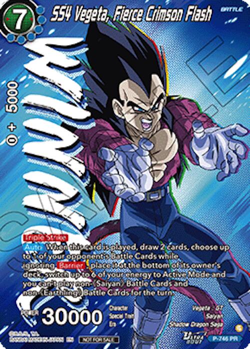 SS4 Vegeta, Fierce Crimson Flash (Ultra-Bout Series Tournament Pack Vol.3) (Winner) (P-746) [Tournament Promotion Cards] | Shuffle n Cut Hobbies & Games