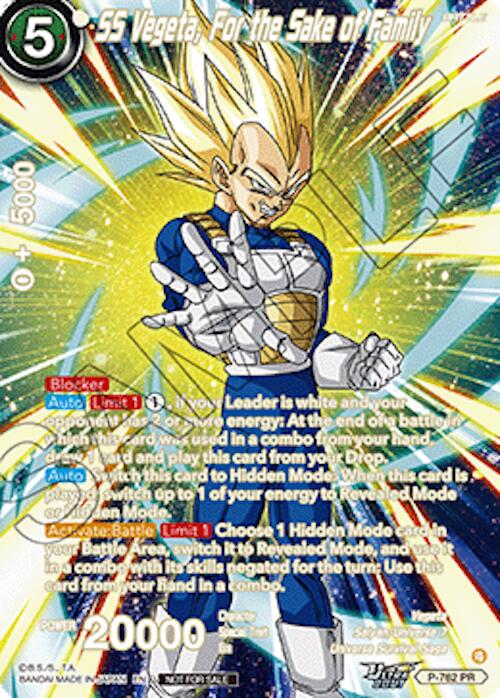 SS Vegeta, For the Sake of Family (Deluxe Pack 2026 Vol.2) (Alternate Art) (P-762) [Tournament Promotion Cards] | Shuffle n Cut Hobbies & Games
