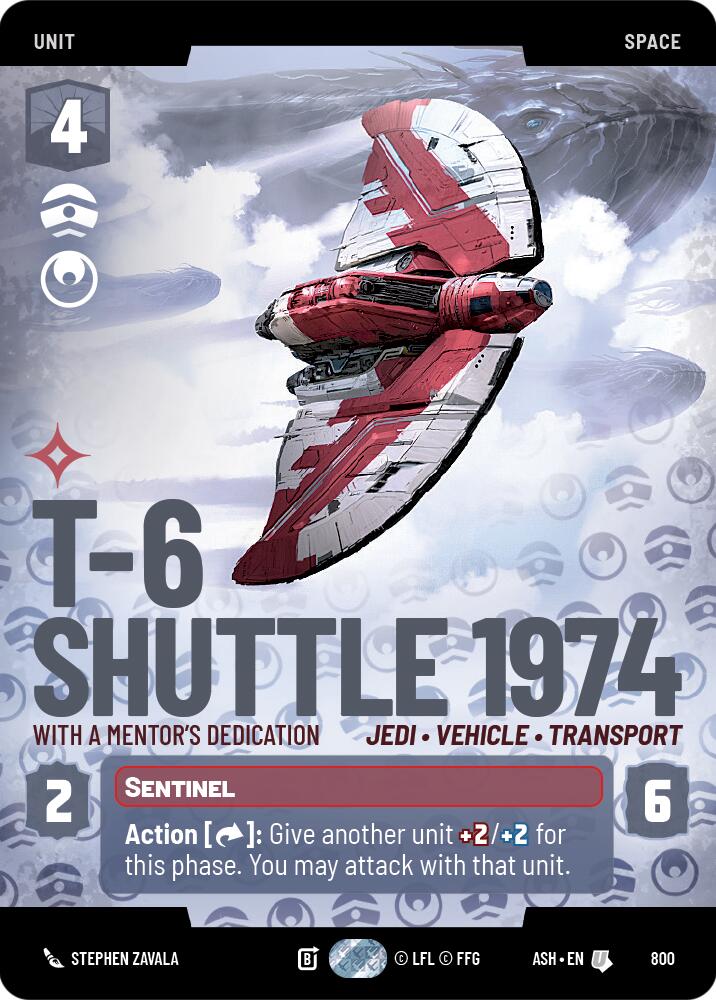 T-6 Shuttle 1974 - With a Mentor's Dedication (800) (Prestige) (800) [Ashes of the Empire] | Shuffle n Cut Hobbies & Games