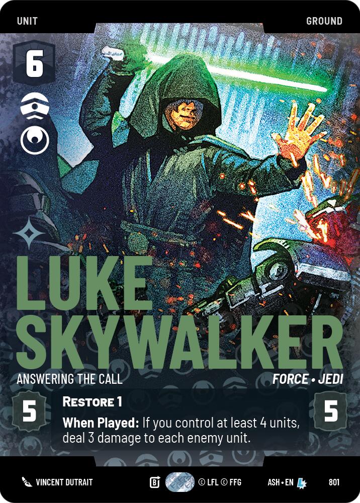 Luke Skywalker - Answering the Call (801) (Prestige) (801) [Ashes of the Empire] | Shuffle n Cut Hobbies & Games
