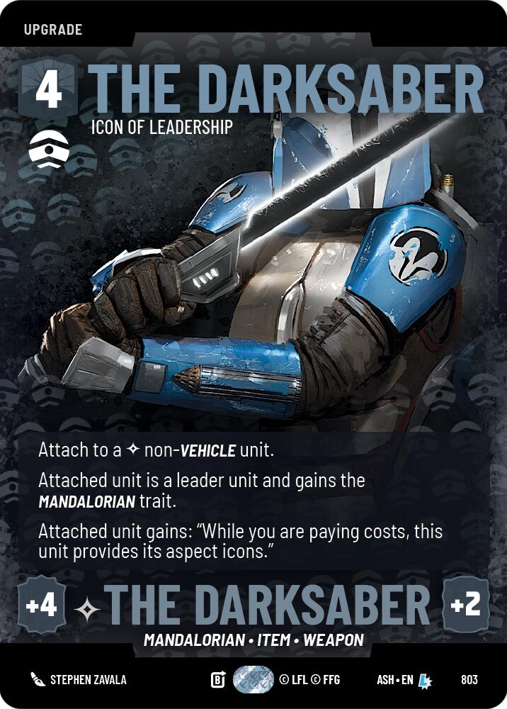 The Darksaber - Icon of Leadership (803) (Prestige) (803) [Ashes of the Empire] | Shuffle n Cut Hobbies & Games