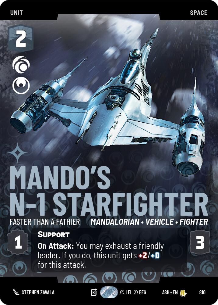 Mando's N-1 Starfighter - Faster than a Fathier (810) (Prestige) (810) [Ashes of the Empire] | Shuffle n Cut Hobbies & Games