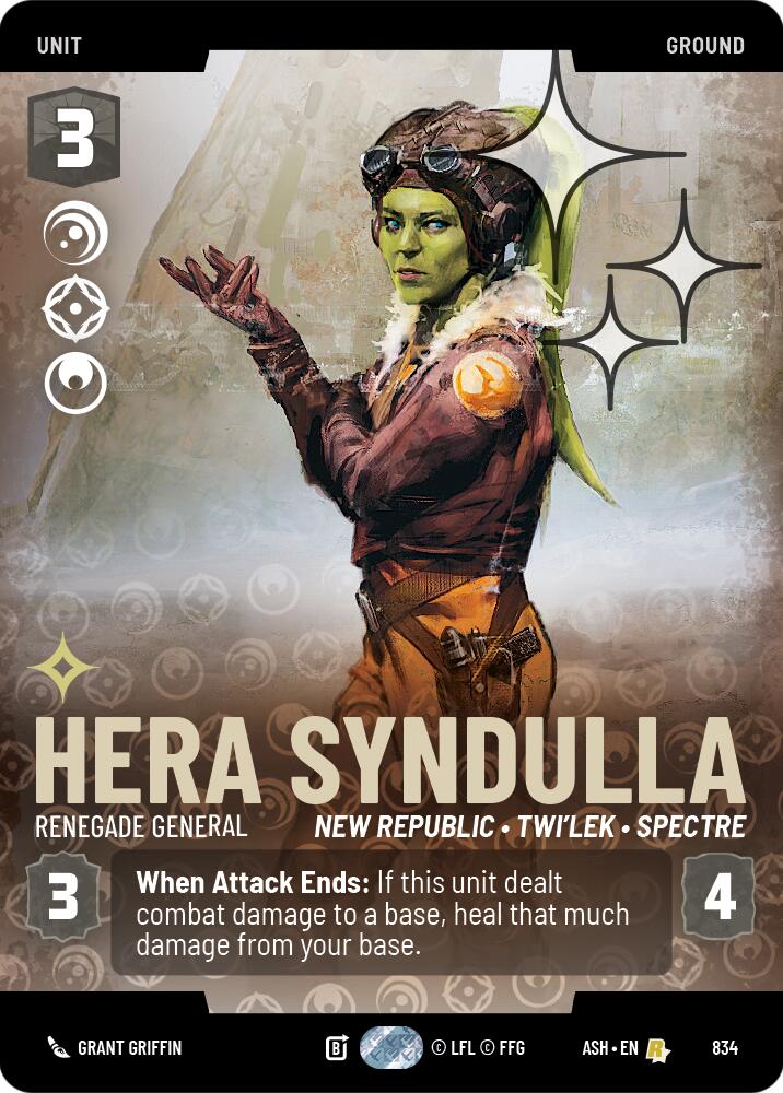 Hera Syndulla - Renegade General (834) (Prestige Foil) (834) [Ashes of the Empire] | Shuffle n Cut Hobbies & Games