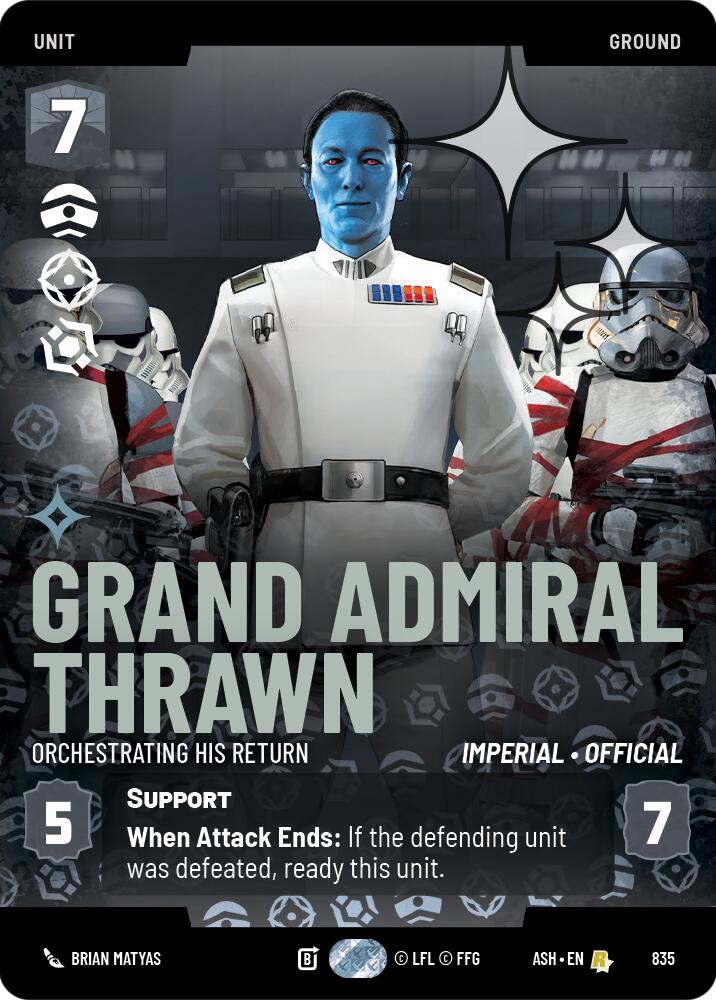 Grand Admiral Thrawn - Orchestrating His Return (835) (Prestige Foil) (835) [Ashes of the Empire] | Shuffle n Cut Hobbies & Games