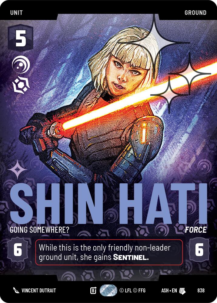 Shin Hati - Going Somewhere? (838) (Prestige Foil) (838) [Ashes of the Empire] | Shuffle n Cut Hobbies & Games