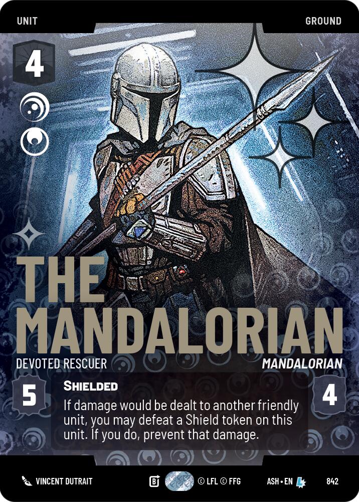 The Mandalorian - Devoted Rescuer (842) (Prestige Foil) (842) [Ashes of the Empire] | Shuffle n Cut Hobbies & Games