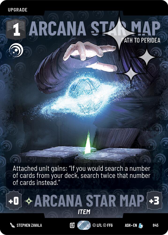 Arcana Star Map - Path to Peridea (845) (Prestige Foil) (845) [Ashes of the Empire] | Shuffle n Cut Hobbies & Games