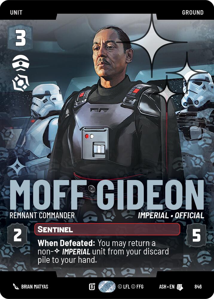 Moff Gideon - Remnant Commander (846) (Prestige Foil) (846) [Ashes of the Empire] | Shuffle n Cut Hobbies & Games