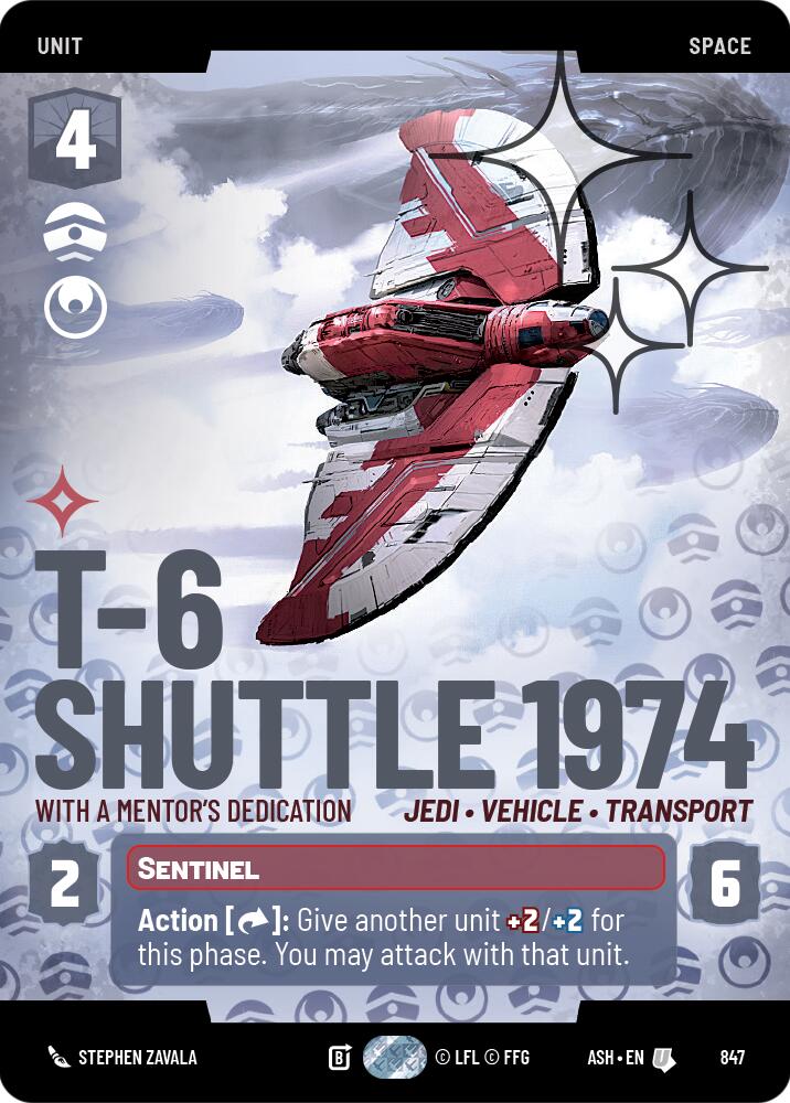 T-6 Shuttle 1974 - With a Mentor's Dedication (847) (Prestige Foil) (847) [Ashes of the Empire] | Shuffle n Cut Hobbies & Games