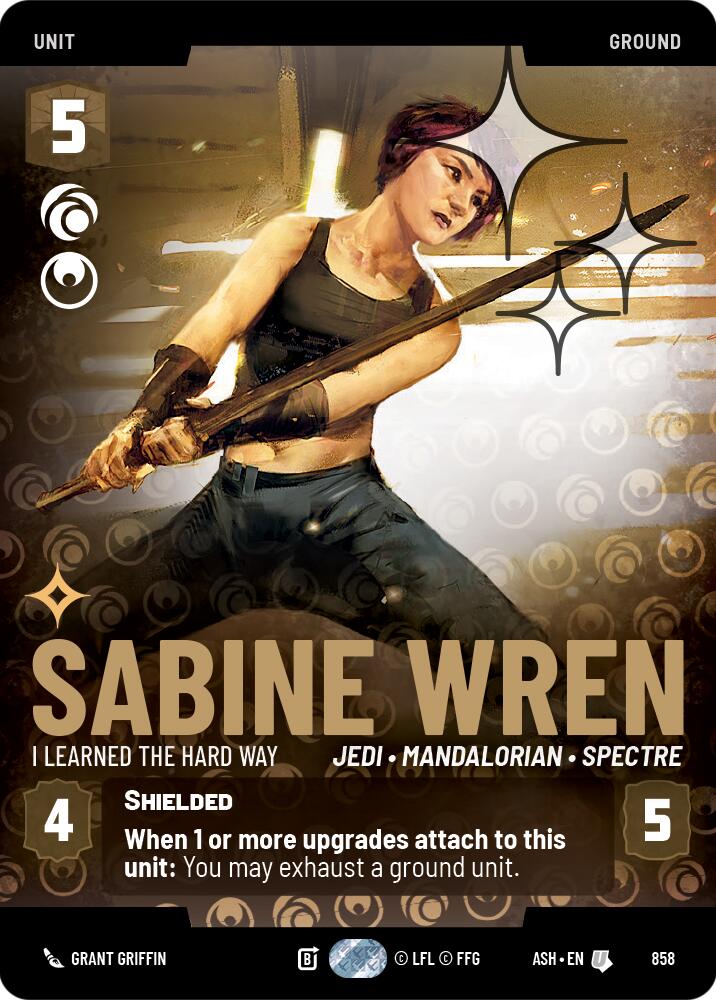 Sabine Wren - I Learned the Hard Way (858) (Prestige Foil) (858) [Ashes of the Empire] | Shuffle n Cut Hobbies & Games