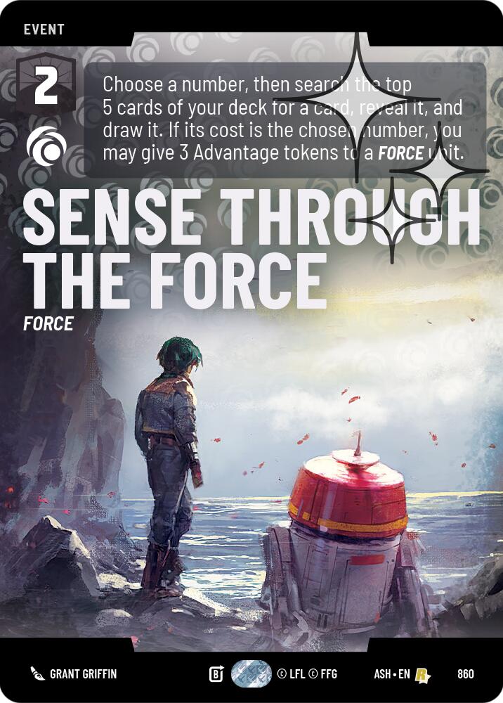 Sense Through the Force (860) (Prestige Foil) (860) [Ashes of the Empire] | Shuffle n Cut Hobbies & Games