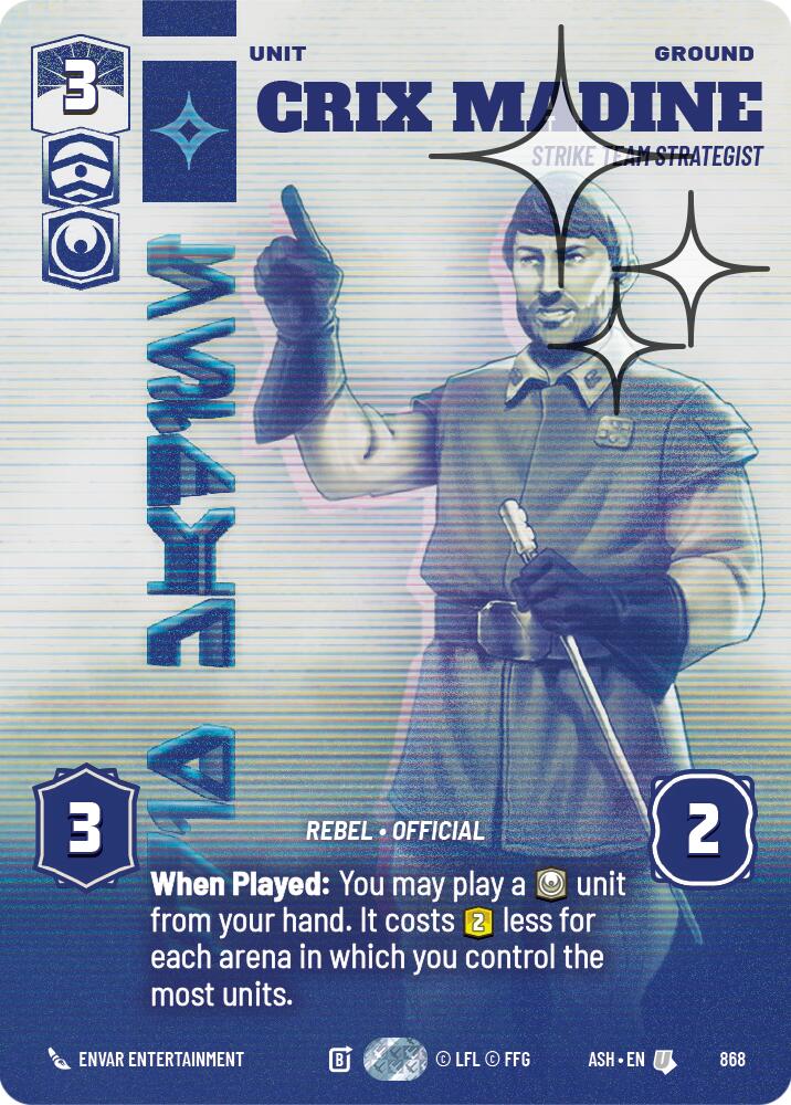 Crix Madine - Strike Team Strategist (868) (Prestige Foil) (868) [Ashes of the Empire] | Shuffle n Cut Hobbies & Games