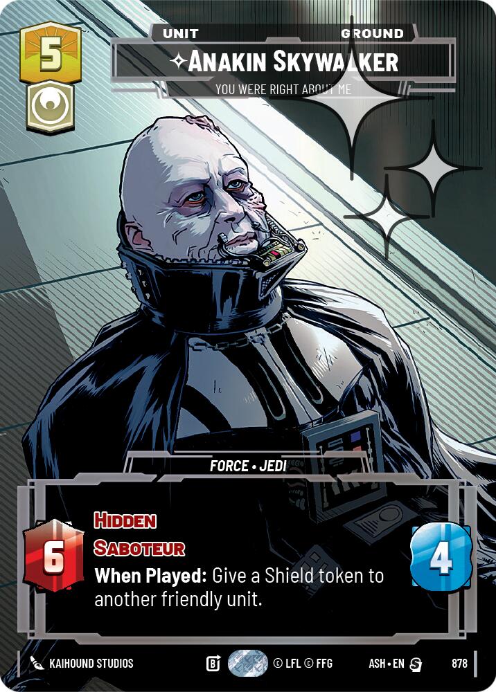 Anakin Skywalker - You Were Right About Me (878) (Prestige Foil) (878) [Ashes of the Empire] | Shuffle n Cut Hobbies & Games