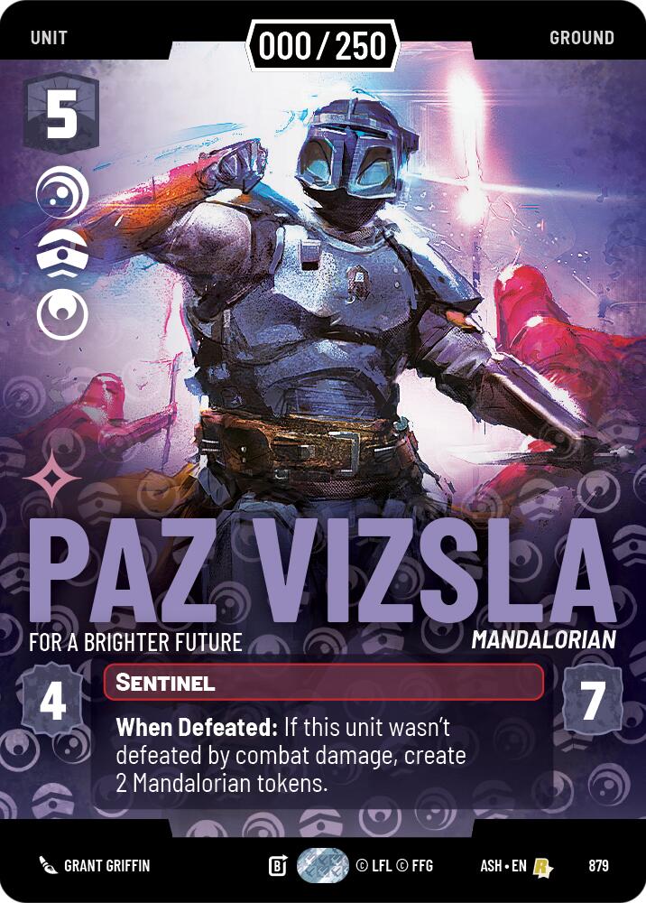 Paz Vizsla - For a Brighter Future (879) (Serialized) (879) [Ashes of the Empire] | Shuffle n Cut Hobbies & Games